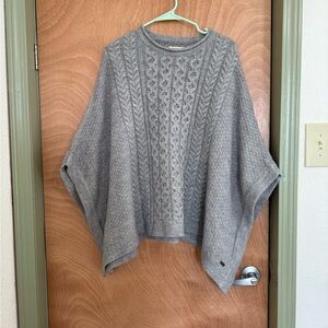 Barbour Wool Blend Women's Sweater Cape Poncho like new